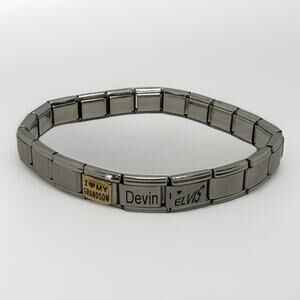 D’linQ Italian Charm Bracelet Elvis Devin I Love My Grandson Alexandra Italy